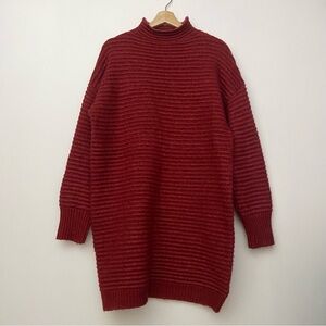 Jessica Simpson Red Knit Mock Neck Sweater Dress